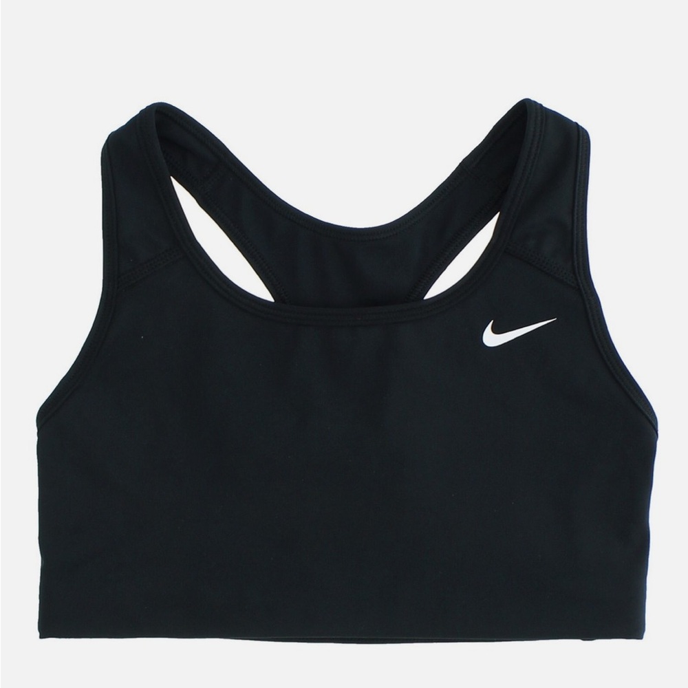 NIKE DRI-FIT Size M Womens BLK Unlined Wireless Pull On Racer Back Sports Bra